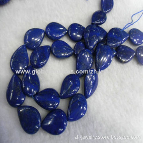 Lapis Flat Pear Beads, Measures 2 to 100mm